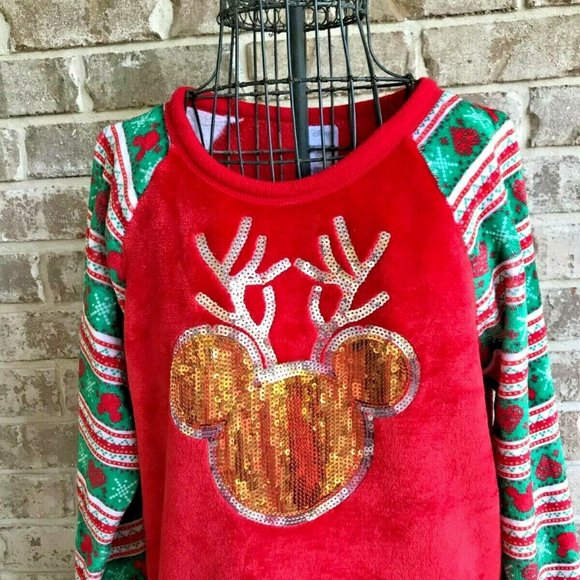 Disney Mickey Mouse Reindeer Sweater Juniors XL - Picture 3 of 12